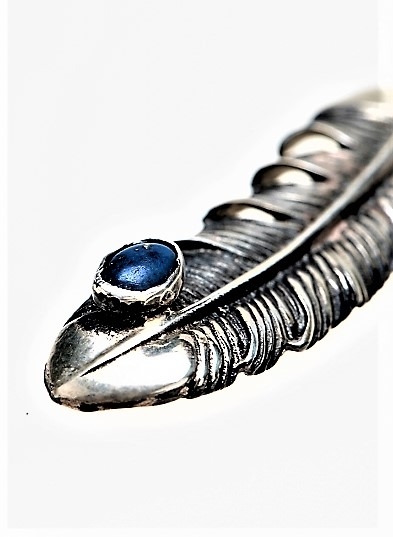 Anhnger, Silber, Lapislazuli, Sacred Feather, Southwest Art