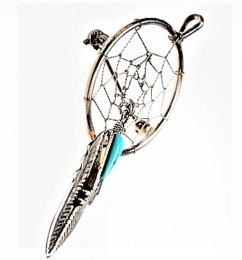 Anhnger & Brosche, Silber, Trkis*, Dreamcatcher, Navajo Art