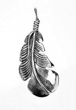 Anhnger, Silber, Indian Quill, Southwest Art, 6,6 cm