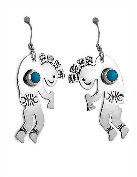 Anhnger, Silber. Trkis*, Kokopelli, Navajo Art