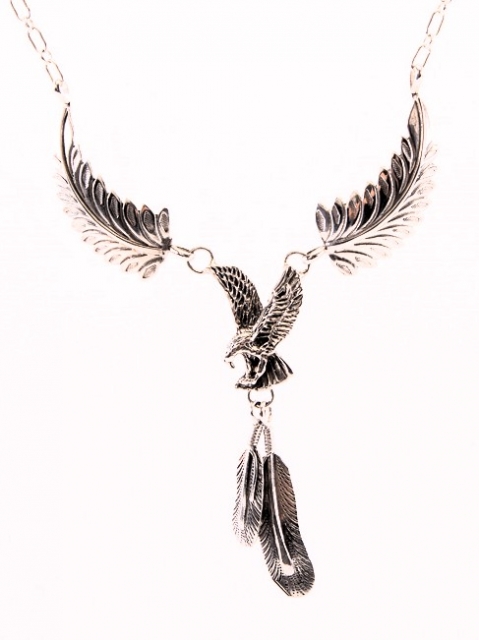 Kette & Anhnger Flying Eagle, Navajo Art,  55 cm , neuer Preis 73,50 