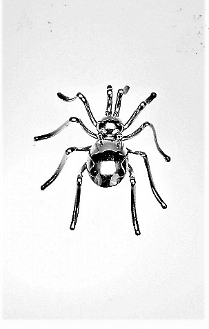 Brosche, Silber, Mighty Spider Navajo Art,  neuer Preis 36,00 