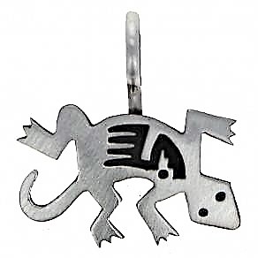 Anhnger, Silber, Lizard, Navajo Art