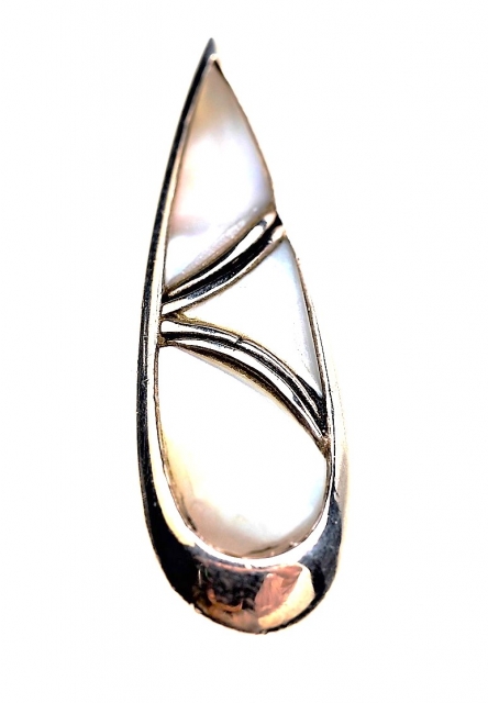 Anhnger, Silber, White Shell,  Navajo Art - neuer Preis 28,00 