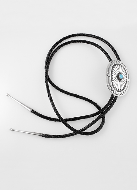 Bolo Tie Beamy Concho, Navajo Art - Trkis*