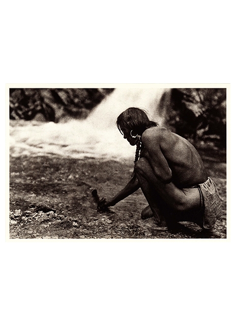 Postkarte An Offering at the Waterfall