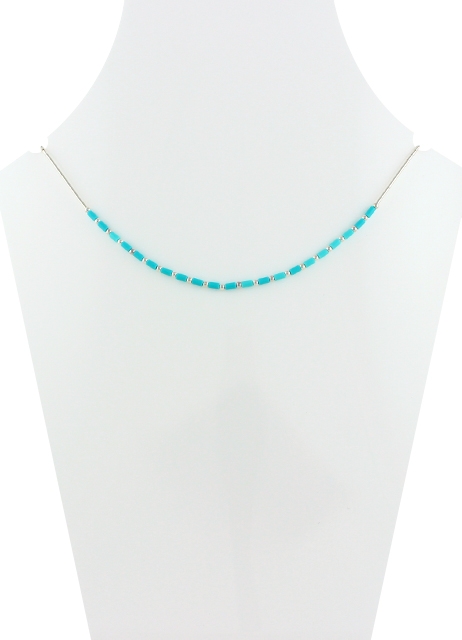 Kette, Liquidsilber, Turquoise Line, Heishi Art