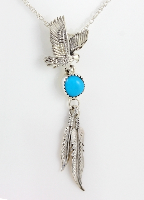 Kette & Anhnger Master of the Sky, Navajo Art - Trkis