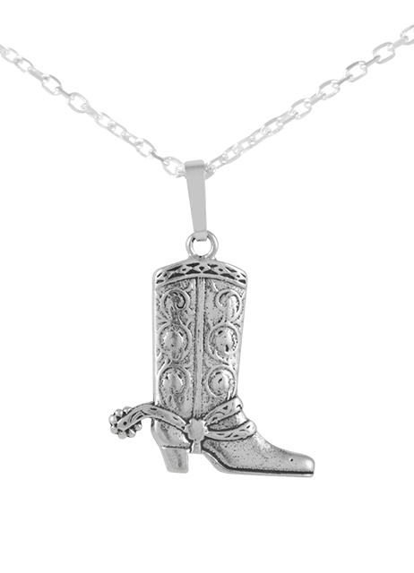 Kette & Anhnger My Western Boots, South West Art - Silber