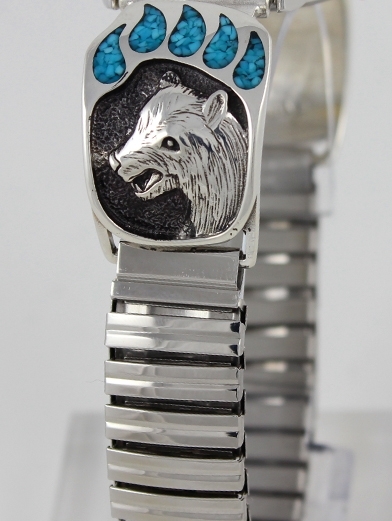 Herren Uhr, Uhrtips Silber, Trkis*, In Honor of Bears, Southwest Art