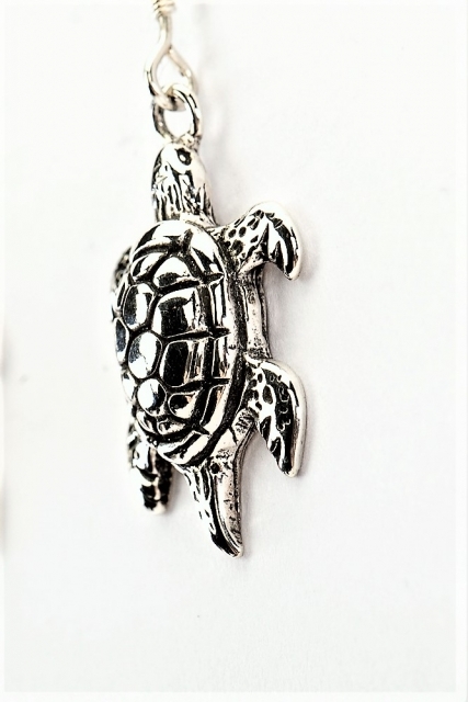 Ohrhnger, Silber, Little Ocean Turtle, Southwest Art